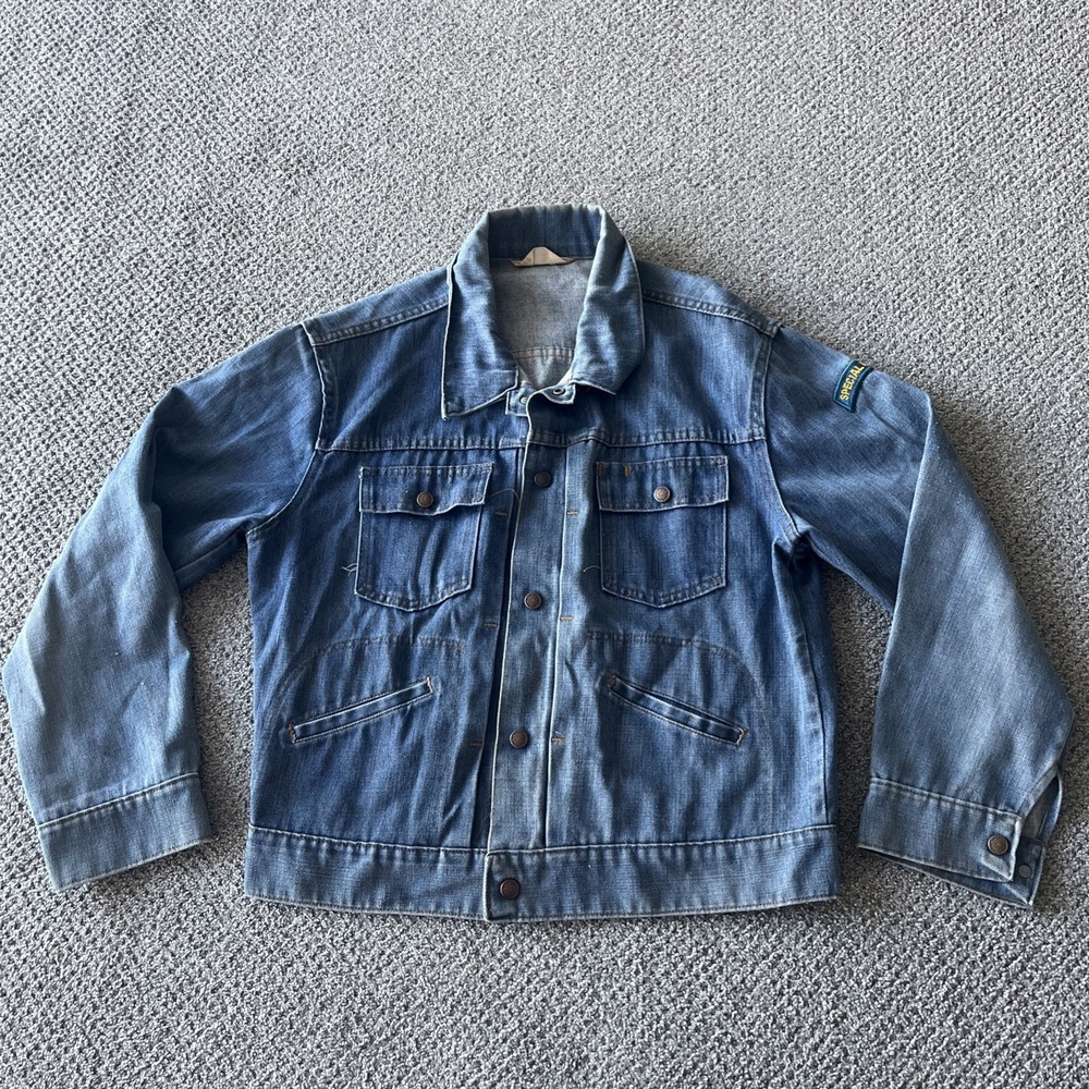 Vintage J C Penny‎ Super Denim Jean Jacket. Men's Medium. 70's 80's Snap Buttons